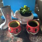 Creative Co-op Boot And Small Other Vase Planter Bonsai /cactus /air plants