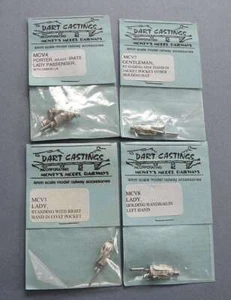 4 Dart Castings Montys Models Metal 4mm OO Gauge Station Passengers & Porter - Foto 1 di 1