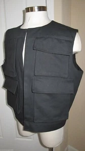Star Wars Han Solo, ROTJ , Black Novelty Heavy Cotton Costume Vest Replica - Picture 1 of 5