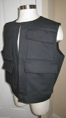 Star Wars Han Solo, ROTJ, Preto Novidade Algodão Pesado Réplica de Colete Fantasia - Imagem 1 de 4