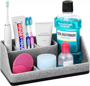 Toothbrush Holder for Bathroom, Bathroom Organizer Countertop, Bathroom Accessor - Picture 1 of 6