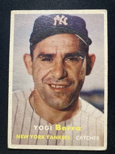 Yogi Berra #2 ⚾️ 1957 topps New York Yankees VG🔥
