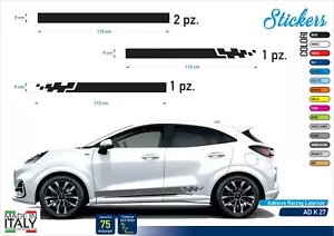ADESIVI FASCE LATERALI FIANCATA AUTO STRISCE UNIVERSALI TUNING RACING AD K 27 - Imagen 1 de 1