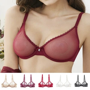 Hot Women Bras Ultra-thin bh Lace Brassiere Underwired Bra Padless Sexy Lingerie - Picture 1 of 51