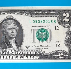 September 8, 2016 / 9 August 2016 (L 09082016 B) BIRTHDAY $2 Two Dollar Bill UNC - Picture 1 of 4