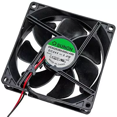Fan 24V DC 2,4W 92x92x25mm 93,4m³/h 3400U/Min 93,4m³/h Sunon EE92252BX-A99 - Image 1 of 4