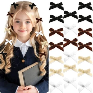 20PCS Mini Velvet Hair Bows Small Bows for Girls Cute Bow Hair Ribbon Clips B... - Picture 1 of 7