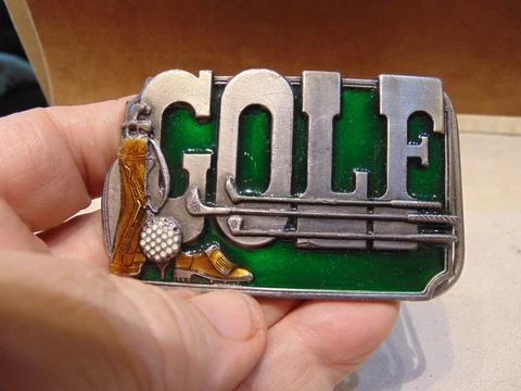 1985 METAL GOLF BELT BUCKLE ~ SISKIYOU BUCKLE CO.~ K- 30 Cover