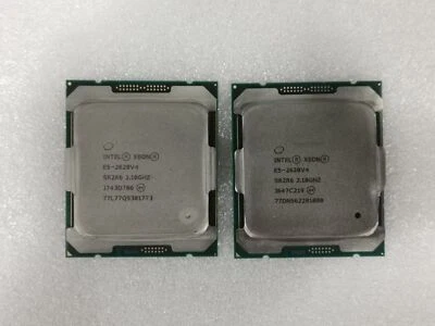 MATCHED PAIR Intel Xeon E5-2620 V4  2.10 GHz 8 Core CPU Processor SR2R6 - Image 1 of 2