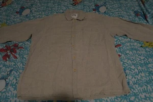 FLAX by Jeanne Engelhart LS Button Shirt Leinen Boyfriend Langenlook taupe Small - Bild 1 von 7
