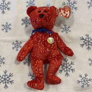 TY Beanie Baby - DECADE the Bear (Red Version) (8.5 inch)