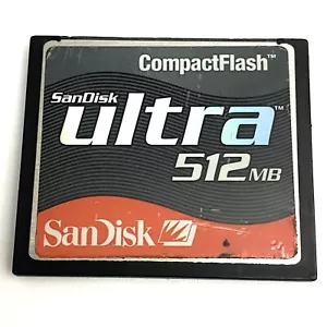 SanDisk Ultra II 512MB MEGABYTE CF Compact Flash Camera Memory Card TESTED - Picture 1 of 2