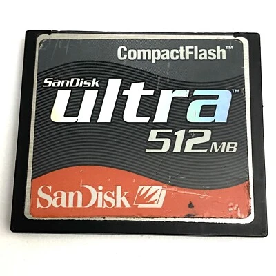 SanDisk Ultra II 512MB MEGABYTE CF Compact Flash Camera Memory Card TESTED - Image 1 of 2