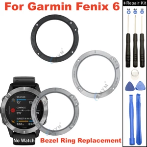 For Garmin 010-02158-00 Fenix 6 GPS Watch Bezel Ring Metal Frame Replacement NEW - Zdjęcie 1 z 10