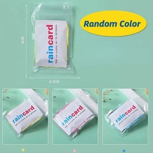 5PCS Disposable Mini Card Raincoat Waterproof Rainstorm-proof Poncho  Children