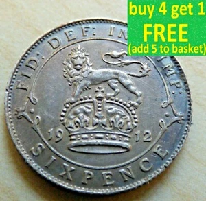 George V Sixpence 6D Silver Coins Choose your date 1910-1936 Year Choice  - Picture 1 of 295