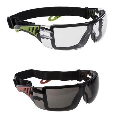 PORTWEST Occhiali protettivi occhiali di sicurezza incl. fascia antipolvere occhiali da lavoro sport nuovi