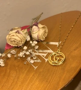 Gucci GG Gold Interlocking Double G Ball Chain Toggle Choker Necklace - Picture 1 of 7