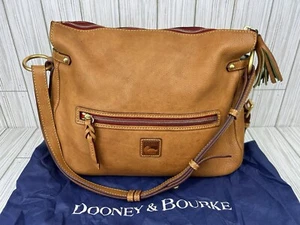 Dooney & Bourke Leather Florentine East/West Zip Sac Hobo Shoulder Bag Purse - Picture 1 of 18