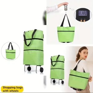 New Shopping Pull Cart Trolley Bag Package Organizer Grocery Bags Wheels Folding - Picture 1 of 7