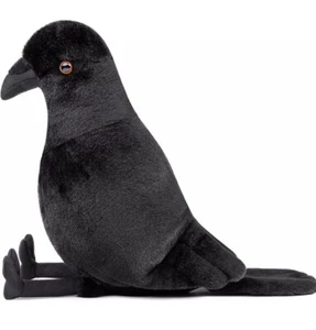RAVEN, Crow, Black Bird, Soft Stuffed Plush Toy, Gift, Halloween Decor (8”) - Picture 1 of 3