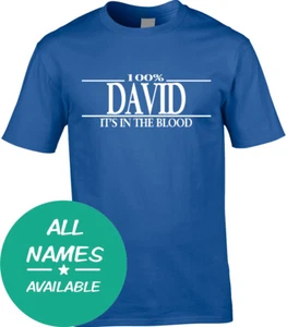 Camiseta Apellido Hombre 100% Todo Cualquier Regalo Nombre Familia Cumpleaños Reunión Personalizada - Imagen 1 de 5