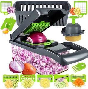 Vegetable Chopper Pro Onion 15 in 1 Multifunctional Food Chopper-Adjustable - Picture 1 of 6