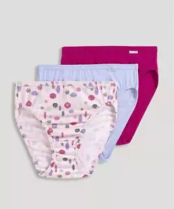 Damen 3er Pack Jockey Französischer Schnitt Fuchsia/Pink/Blau Baumwolle Komfort Unterwäsche - Bild 1 von 3