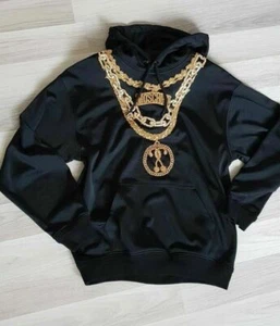 Moschino H&M H&MOSCHINO Hoodie Sweater Kapuzenpullover mit Applikationen size XS - Bild 1 von 4
