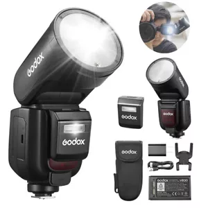 US Godox V1 Pro V1pro Round Head On-Camera Flash Light Speedlight 2.4G For Canon - Picture 1 of 23