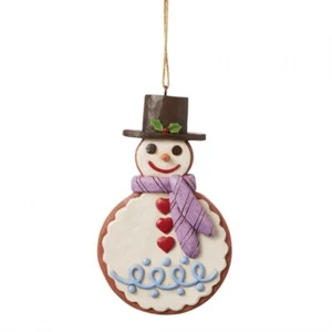 Jim Shore GINGERBREAD GALLETA MUÑECO DE NIEVE ADORNO 6015439 NUEVO - Imagen 1 de 5