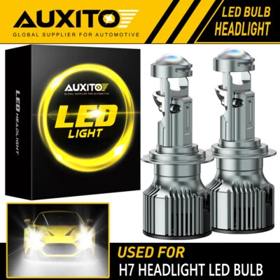 2-4X AUXITO H7 LED Headlight Bulbs High Low 6500K Bright White CANBUS ERROR FREE - Image 1 of 4