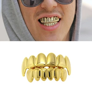 Set bretelle e fondo denti dorati gioielli denti lucidi - Foto 1 di 11