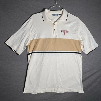 Texas Longhorns Polo Shirt Mens M Orange Golf Performance Antigua Vintage - Image 1 of 4