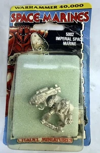 Lot #2 Warhammer 40K Imperial Space Marine mit schwerer Waffe Metall Schurkenhändler - Bild 1 von 4
