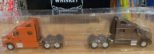 Juego de 2 tractores Tonkin Trucks N' Stuff 1/87 Peterbilt 587 naranja y bronce nuevo en caja - Imagen 1 de 5