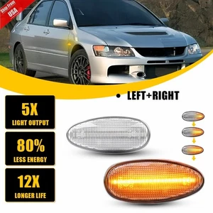 Dynamic LED Side Marker Light Turn Signal Lamp For 2001-2006 Mitsubishi Lancer - Picture 1 of 13