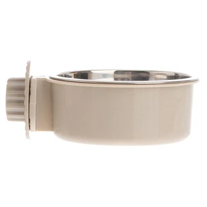 Stainless Steel Dog Feeding Bowl Hanging for Pets Grey Color - Picture 1 of 12