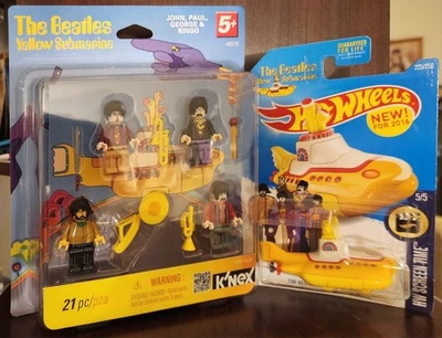 K'NEX Amarillo Submarino Beatles y Hot Wheels Submarino HW Tiempo de Pantalla 5/5 Foto 1 de 4