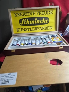 SCHMINCKE 71 390 HOCHWERTIGER ÖLFARBEN-SET IM HOLZKOFFER SIEHE FOTO BESCHREIBUNG - Bild 1 von 18
