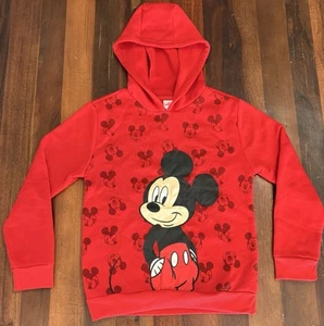 Disney Junior Mickey Mouse Sweatshirt Red Kids Size 8 - Picture 1 of 10
