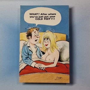 Comic Betrunkene Männer Bett Postkarte 1978 Kuhhörner untreu Bamforth - Bild 1 von 2
