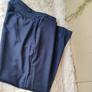 VTG Lauren Ralph Lauren Dress Pant Men 42x32 Blue Wool Green Label Union Made - Picture 1 of 9