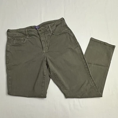 NYDJ Pants Womens 14 Petite 14P Not Your Daughters Jeans Lift & Tuck Green Slim - Image 1 of 4