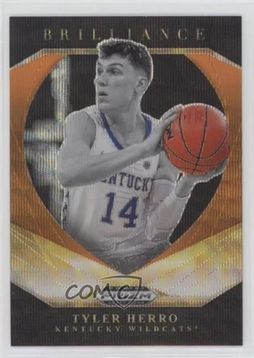 2021-22 Panini Prizm Draft Picks Brilliance Orange Wave /75 Tyler Herro #17 - Image 1 of 2