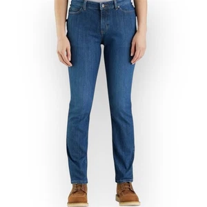 Pantalones de mezclilla para mujer Carhartt 105383 azules resistentes flexibles calce relajado talla 18 regular nuevos con etiquetas - Imagen 1 de 8