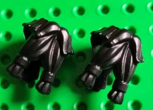 LEGO Minifigure Dwarf Beards Black Tied with Hair in Back Fantasy Era x2 60750 - Picture 1 of 2