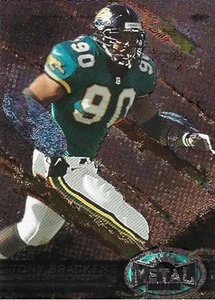 1997 Metal Universe 8 Tony Brackens Jacksonville Jaguars Football Card - Picture 1 of 2