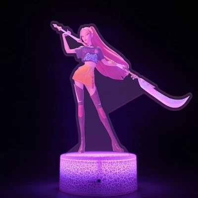 KPop Demon Hunters Night Light – 16-Color Remote LED Lamp Printed Movie Merch  - Image 1 of 4