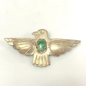 v156 Antike Navajo Donnervogel Türkis Anstecknadel Brosche Vintage Indianer - Bild 1 von 3